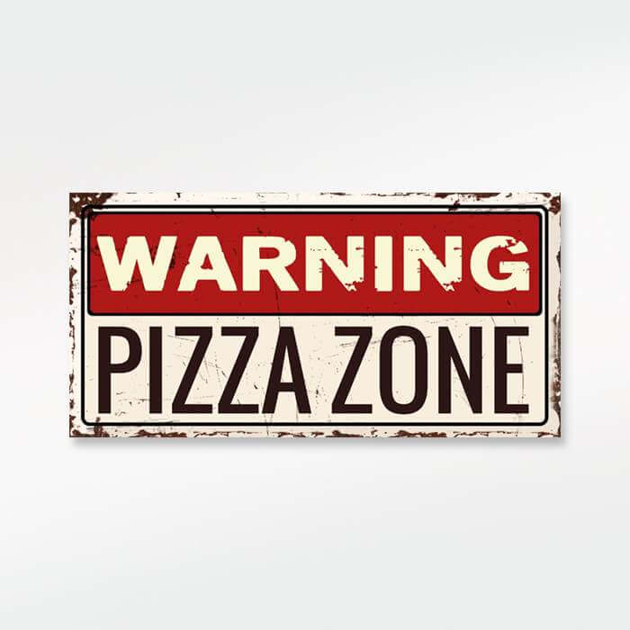 ergens efficiëntie Dakloos Tin Sign Pizza - 40x20cm. - Gozi